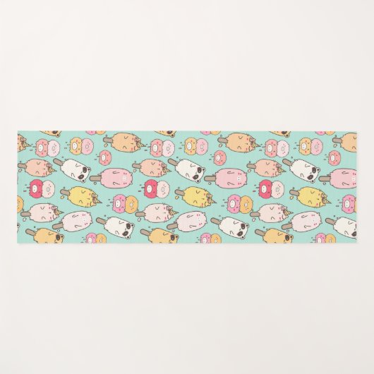 Kawaii Ice Cream Yogamat (Voorkant (horizontaal))