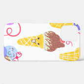 Kawaii Ice Creams Pattern, Kawaii Character Ice Cr Case-Mate iPhone Case (Achterkant (horizontaal))