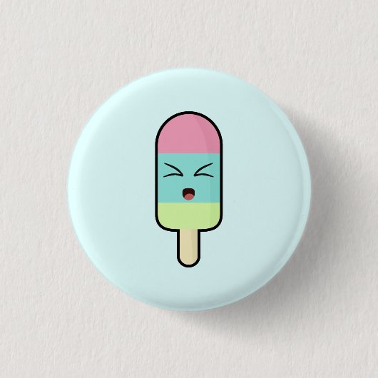 Kawaii Ice crème Ronde Button 3,2 Cm (Voorkant)