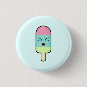 Kawaii Ice crème Ronde Button 3,2 Cm