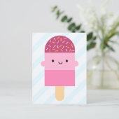 Kawaii Ice Lolly / Popsicle Briefkaart (Staand voorkant)
