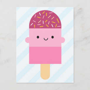 Kawaii Ice Lolly / Popsicle Briefkaart