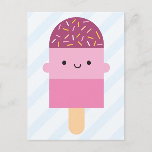 Kawaii Ice Lolly / Popsicle Briefkaart (Voorkant)