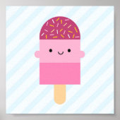Kawaii Ice Lolly / Popsicle Poster (Voorkant)