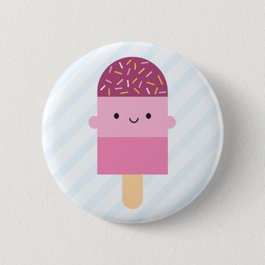 Kawaii Ice Lolly / Popsicle Ronde Button 5,7 Cm (Voorkant)