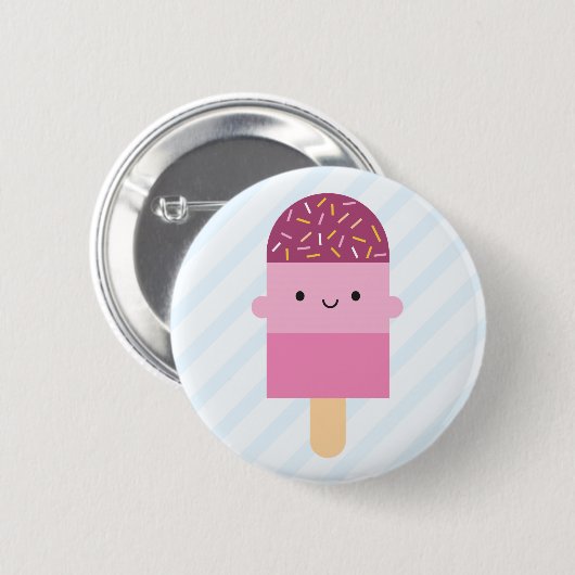 Kawaii Ice Lolly / Popsicle Ronde Button 5,7 Cm (Voorkant /achterkant)