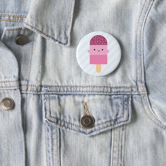 Kawaii Ice Lolly / Popsicle Ronde Button 5,7 Cm (In situ)