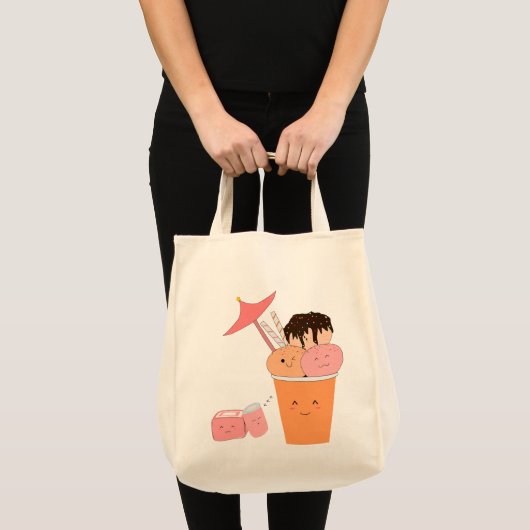 Kawaii Ijs Cup | Boodschappentas Tote Bag (Voorkant (product))