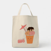 Kawaii Ijs Cup | Boodschappentas Tote Bag (Achterkant)