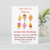 Kawaii IJs en ijsjes Verjaardagsfeest Kaart (Staand voorkant)