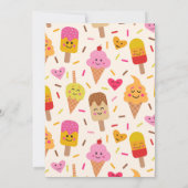 Kawaii IJs en ijsjes Verjaardagsfeest Kaart (Achterkant)