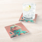 Kawaii-ijs Glazen Onderzetter (Schuin)