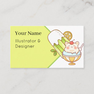 Kawaii Ijs Hamster - Zomer Sorbet & Cute Ch Visitekaartje