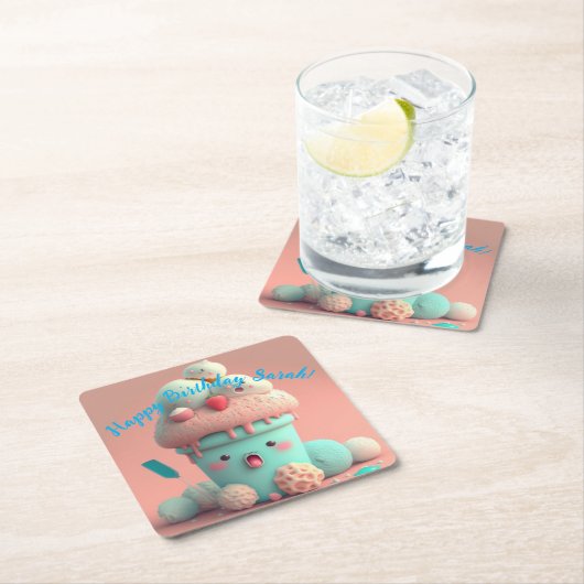 Kawaii-ijs Kartonnen Onderzetters (Insitu)