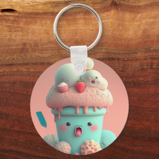 Kawaii-ijs Sleutelhanger (Voorkant)