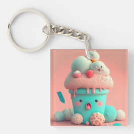 Kawaii-ijs Sleutelhanger
