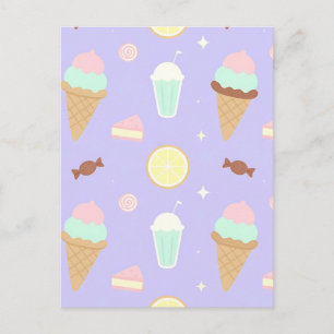 Kawaii Ijs Snoepjes Patroon Briefkaart