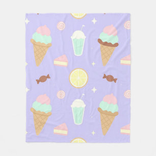 Kawaii Ijs Snoepjes Patroon Fleece Deken