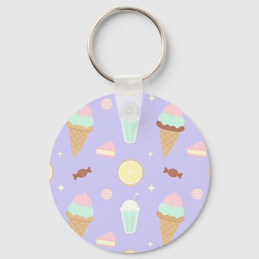 Kawaii Ijs Snoepjes Patroon Sleutelhanger (Voorkant)