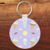 Kawaii Ijs Snoepjes Patroon Sleutelhanger (Voorkant)