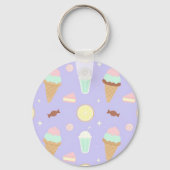 Kawaii Ijs Snoepjes Patroon Sleutelhanger (Achterkant)
