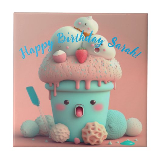 Kawaii-ijs Tegeltje (Voorkant)