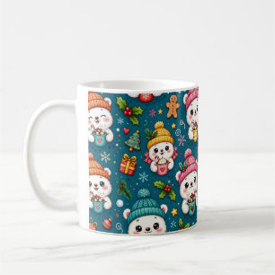 Kawaii Ijsbeer Gezichten Patroon Koffiemok