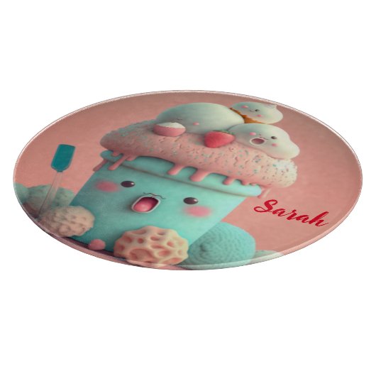 Kawaii-ijsbeker Snijplank (Hoek)