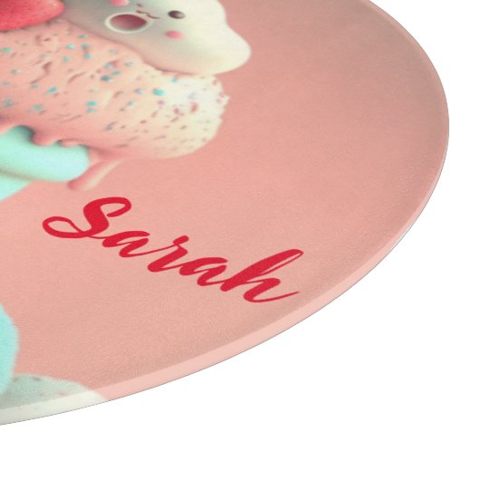 Kawaii-ijsbeker Snijplank (Hoek)