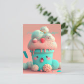 Kawaii ijscup kaart (Staand voorkant)