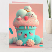 Kawaii ijscups kaart (Achterkant)
