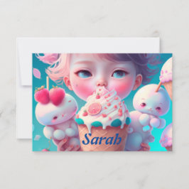 Kawaii-ijsje Bedankkaart