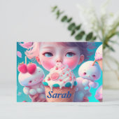 Kawaii-ijsje Bedankkaart (Staand voorkant)