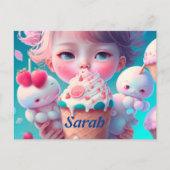 Kawaii-ijsje Briefkaart (Voorkant)