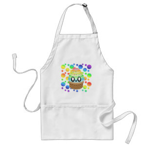 Kawaii Ijsje Regenboog Stippen Standaard Schort
