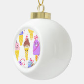 Kawaii ijsjes, schattig, naadloos patroon. keramische bal ornament (Rechts)