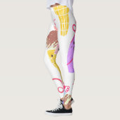 Kawaii ijsjes, schattig, naadloos patroon. leggings (Links)