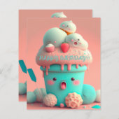 Kawaii-ijskaart (Voorkant / Achterkant)