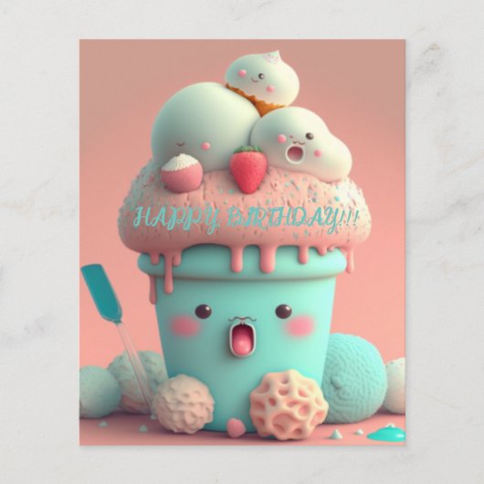 Kawaii-ijskaart (Voorkant)