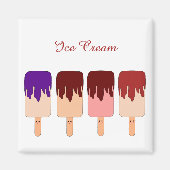 Kawaii ijsmagneet magneet (Voorkant)