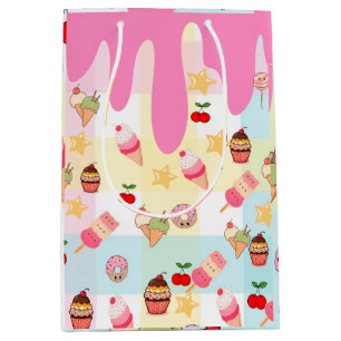 Kawaii ijsroom & Drip-cadeaupapier   Medium Cadeauzakje