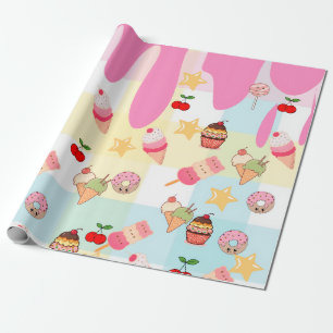 Kawaii ijsroom & Drip inpakpapier