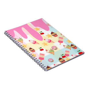 Kawaii-ijsroom & druppelnotitieboek  notitieboek