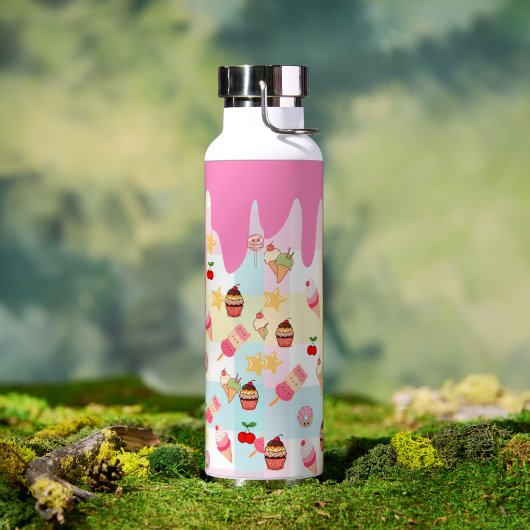 Kawaii-ijsroom en druppelwaterfles waterfles (Buiten)