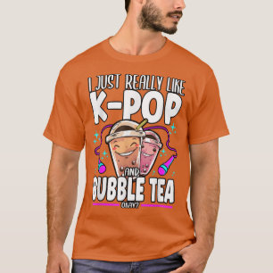 Kawaii... ik hou echt van K-pop en brabbelthee Opp T-shirt