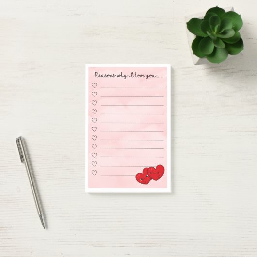 Kawaii... ik hou van je leuke boodschap post-it® notes (Kantoor)