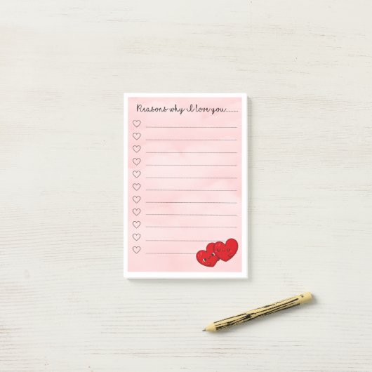 Kawaii... ik hou van je leuke boodschap post-it® notes (Op bureau)