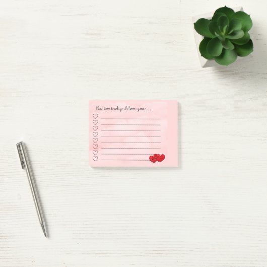 Kawaii... ik hou van je leuke boodschap post-it® notes (Kantoor)