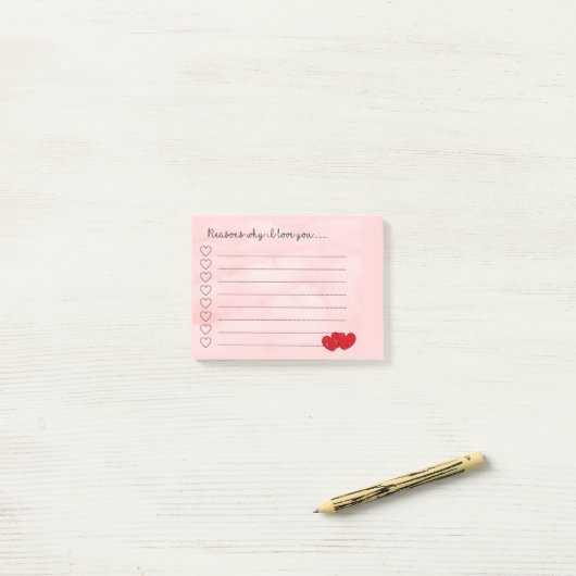 Kawaii... ik hou van je leuke boodschap post-it® notes (Op bureau)