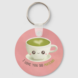 Kawaii, ik hou van je, zo Matcha Puns voor haar Sl Sleutelhanger
